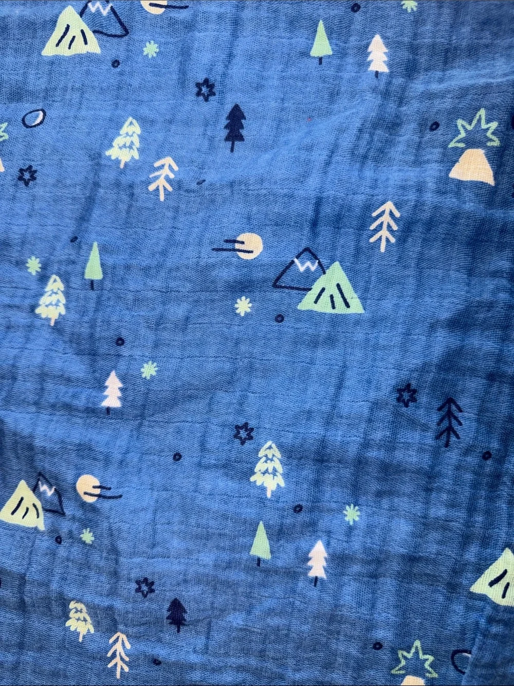 Cloud Island Muslin Swaddle Blankets Set of 3 Blue Pink 47x47